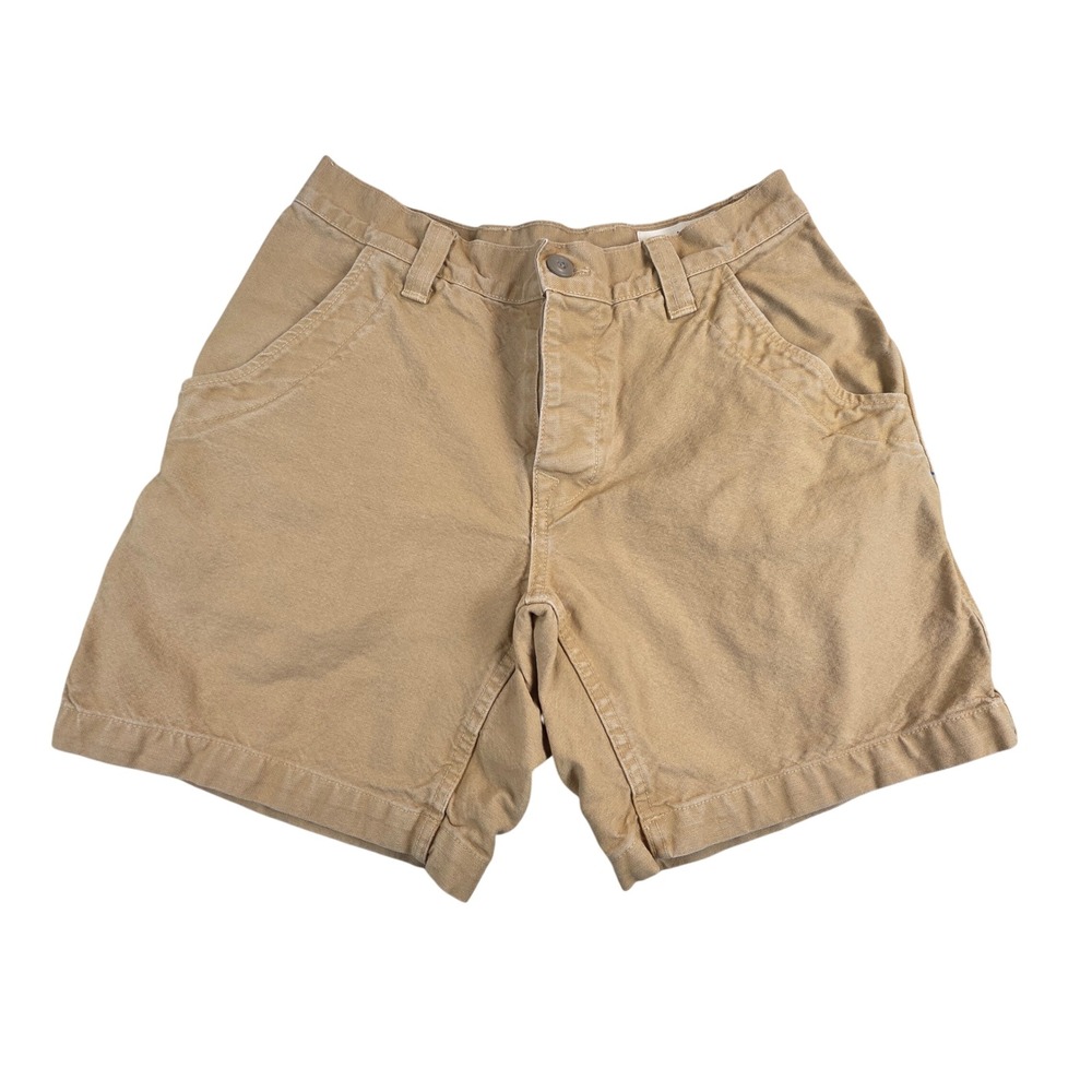 Imogene and Willie Mens Tan Cotton Canvas Button Fly Mountain Shorts Size 28x7